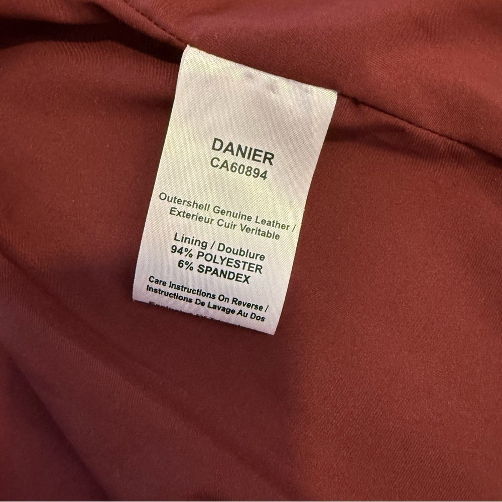 Danier Women's Red Leather Jacket size M - Picture 14 of 16